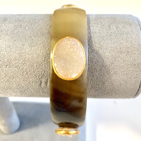 NWOT Bangle Bone with druzy accents. PRICE FINAL